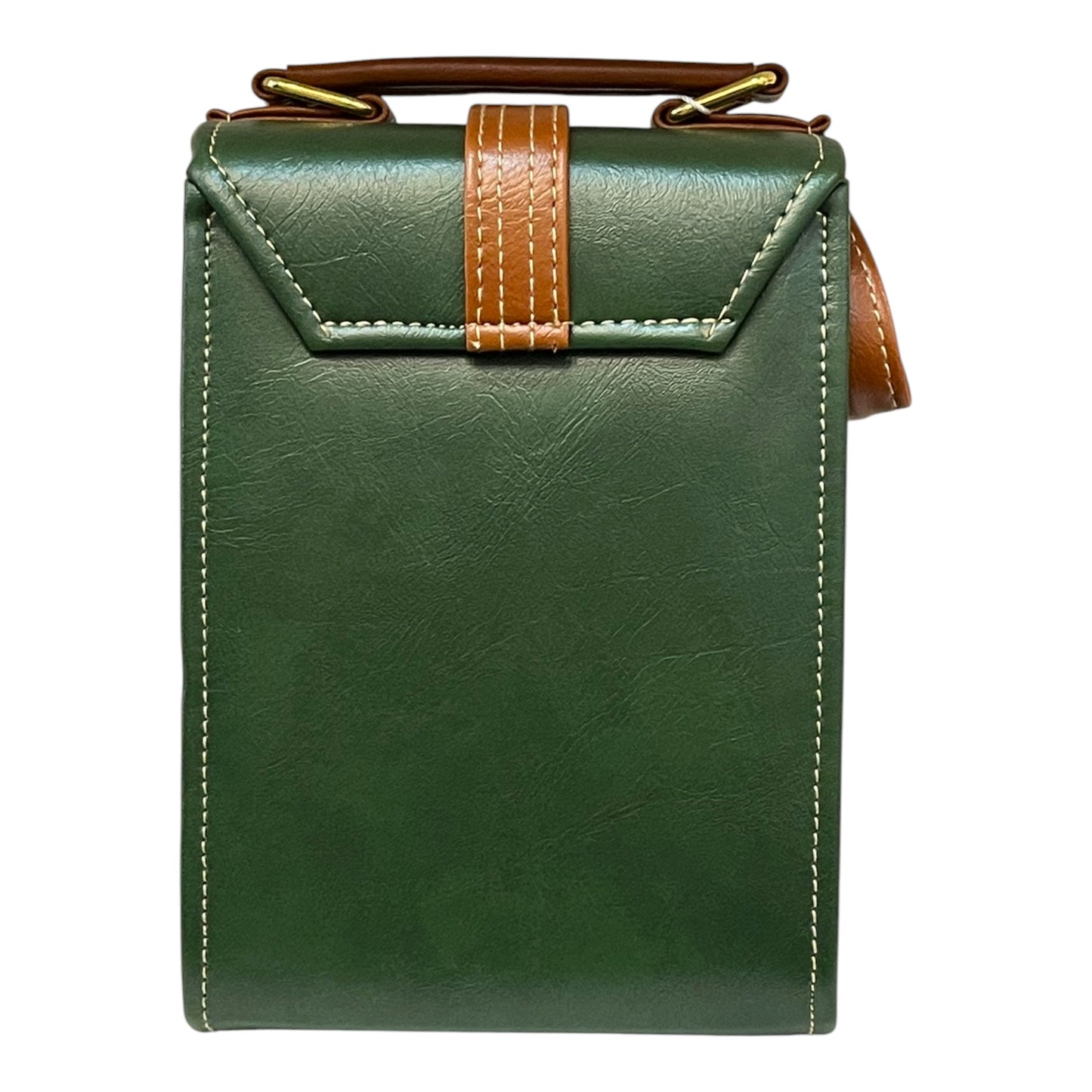 Handmade French Vegan Leather Handbag – Elegant 19x13x9 Design