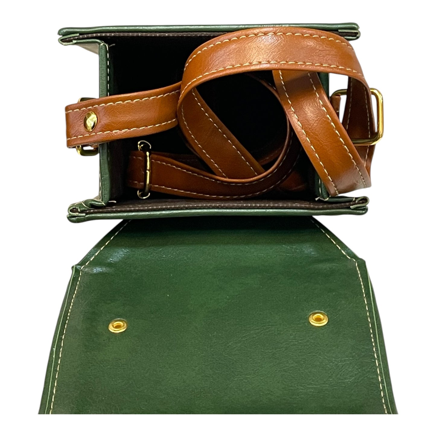 Handmade French Vegan Leather Handbag – Elegant 19x13x9 Design