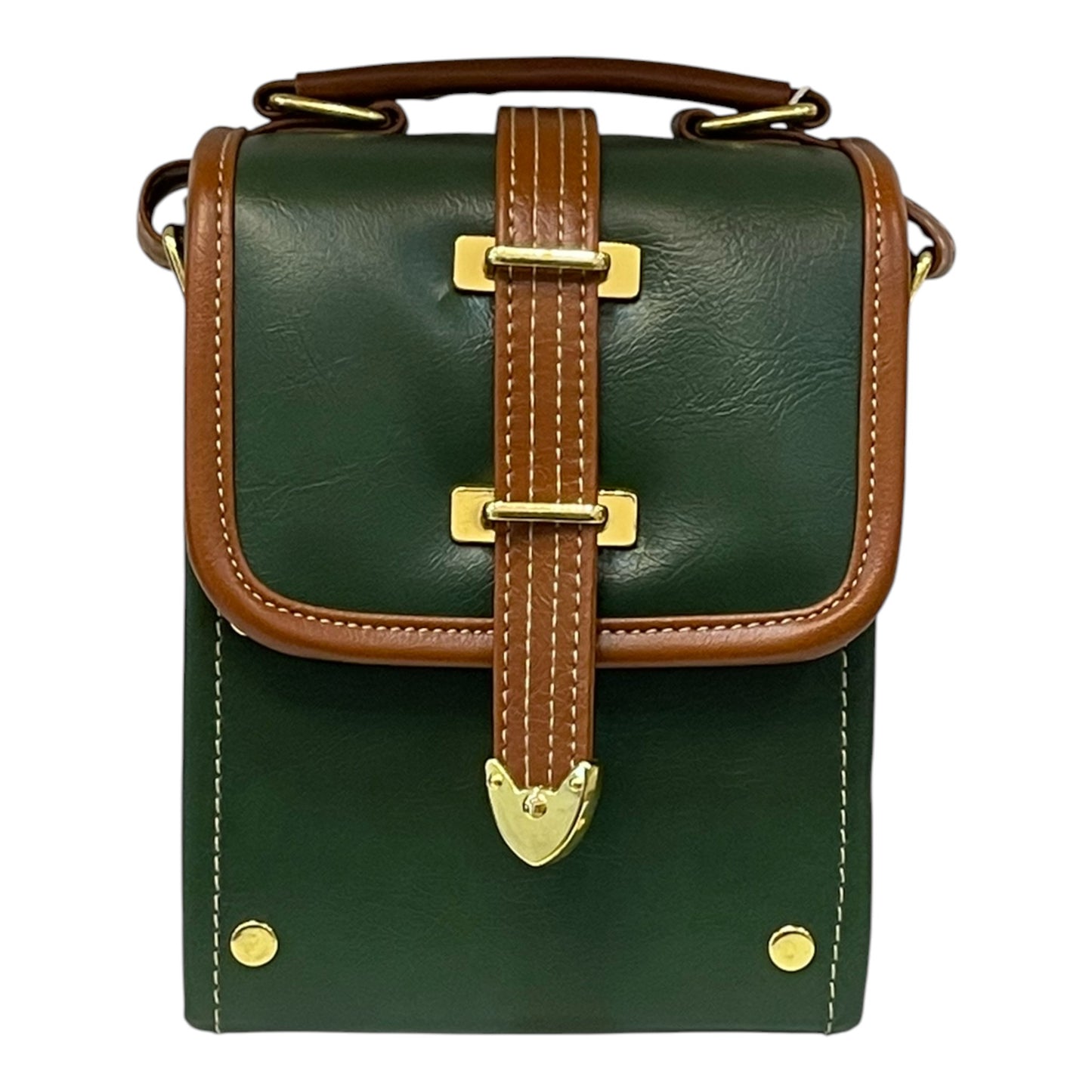 Handmade French Vegan Leather Handbag – Elegant 16x13x9 Design