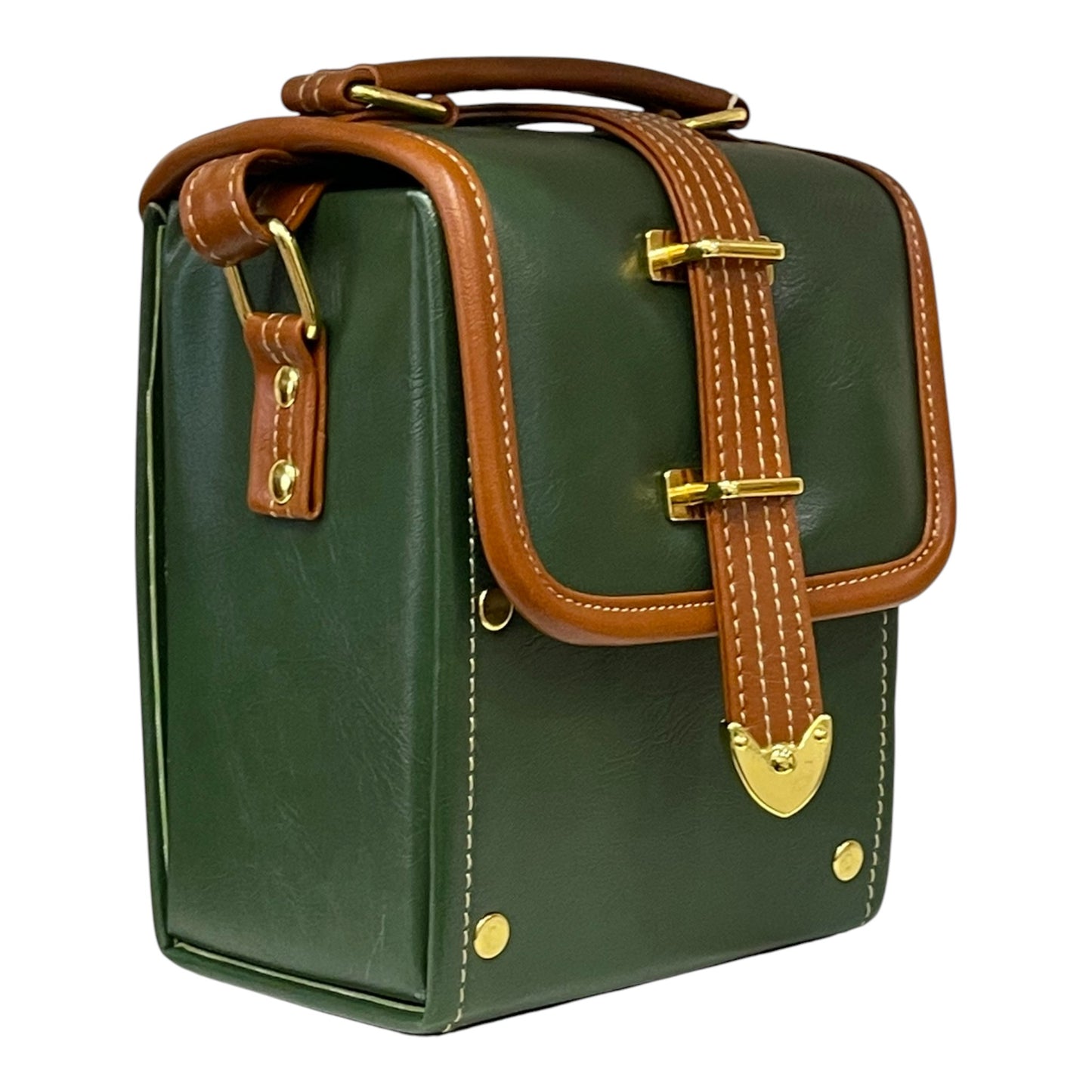 Handmade French Vegan Leather Handbag – Elegant 16x13x9 Design