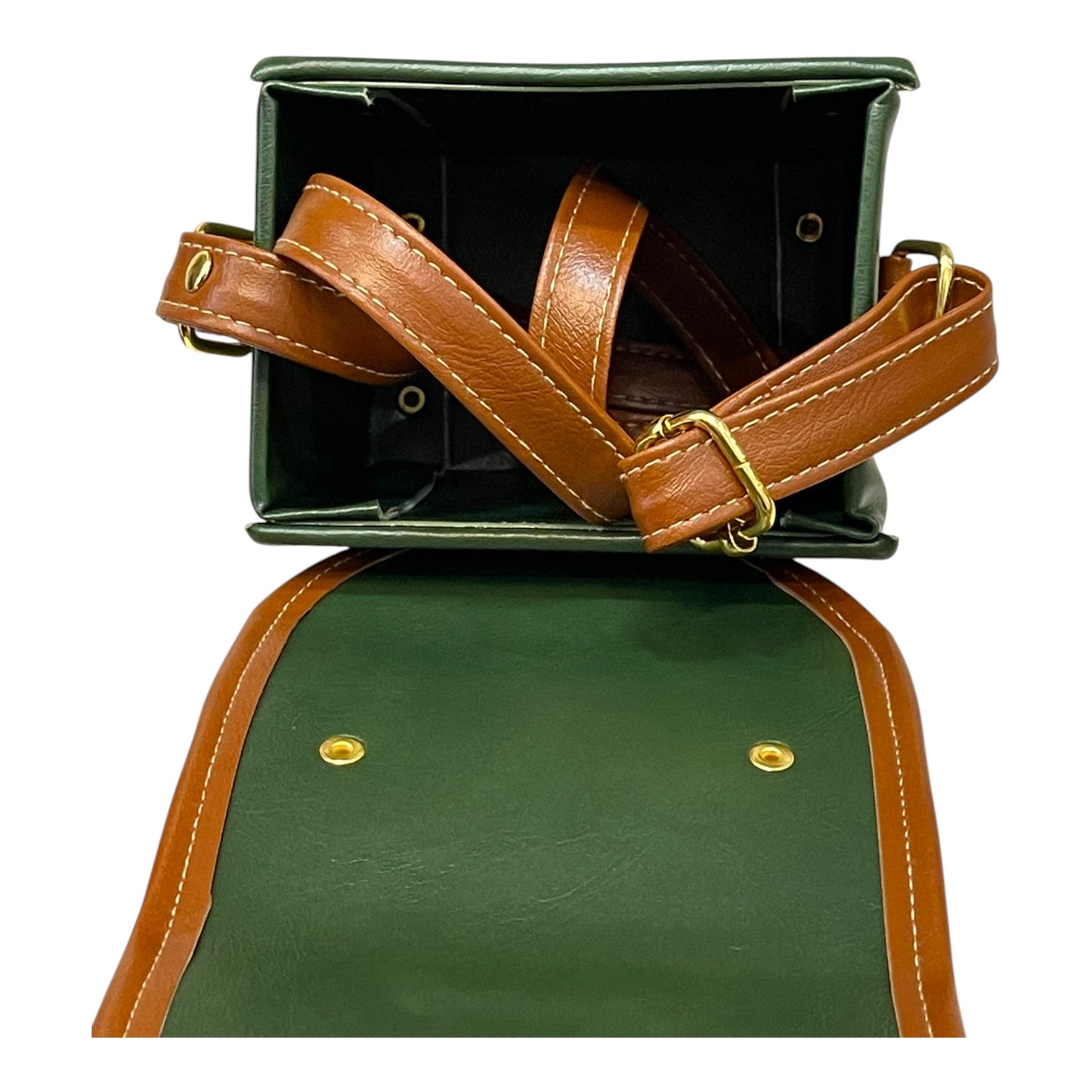 Handmade French Vegan Leather Handbag – Elegant 16x13x9 Design